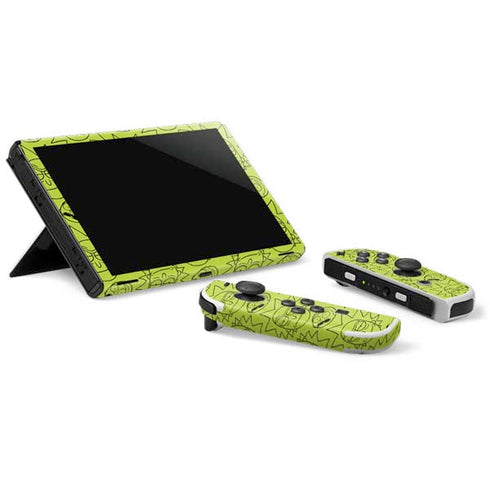 Adult Swim Rick and Morty Rick and Morty All Over Print Nintendo Switch OLED (2021) Skin